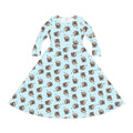 Butterfly Chaser Kitten Long Sleeve Skater Dress