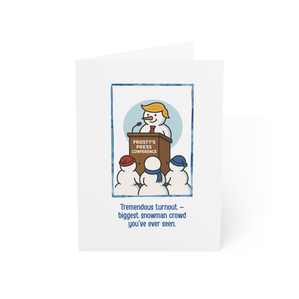 Frosty’s Press Conference Christmas Card – 1, 10, 30, 50 pc sets