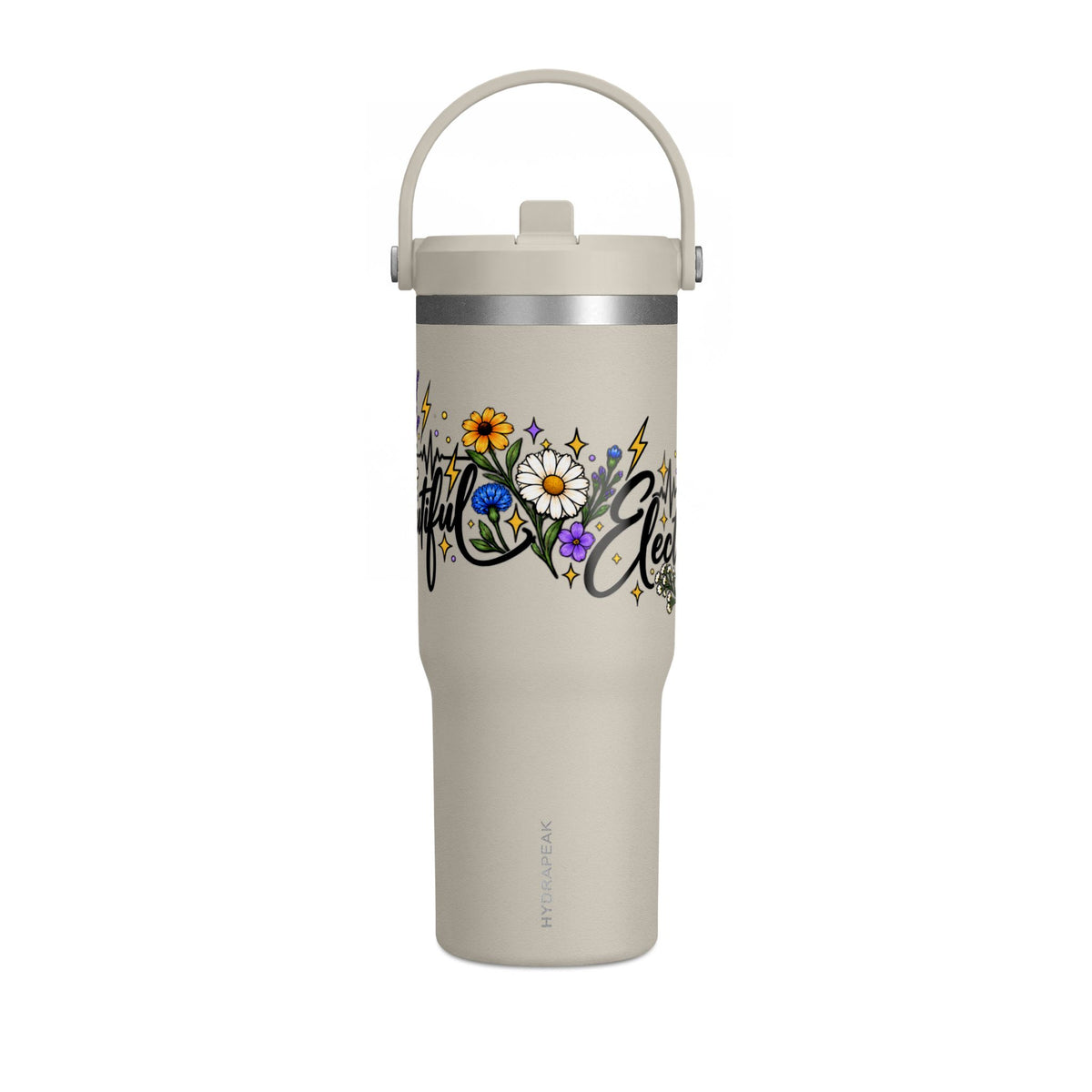 Beautifully Electric 32 oz Tumbler | Epilepsy Awareness Floral Travel Cup