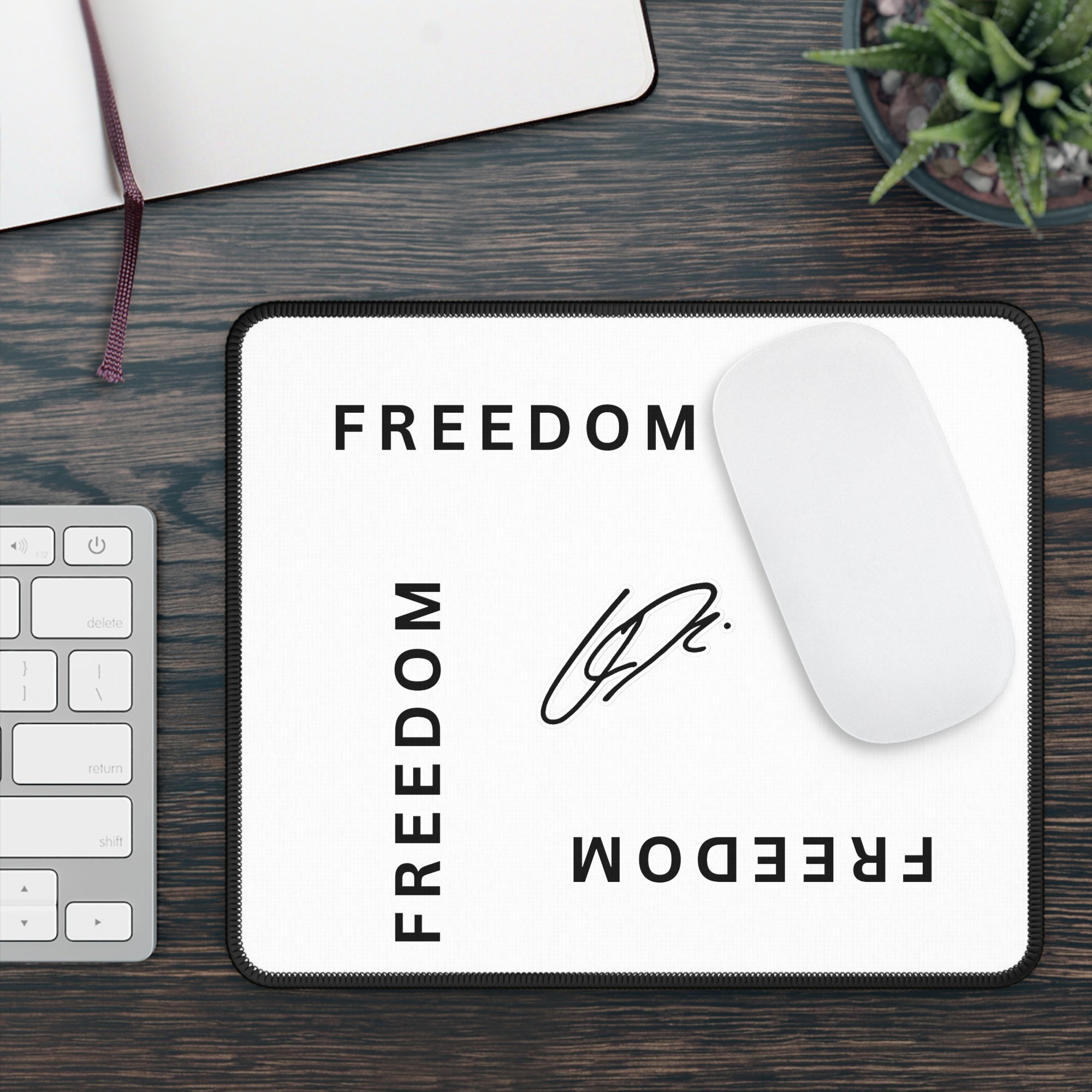 Gaming Mouse Pad with 'Freedom' Design - Stylish Desk Accessory