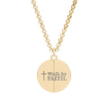 Walk by Faith, Trip Over Cats Hidden Message Necklace