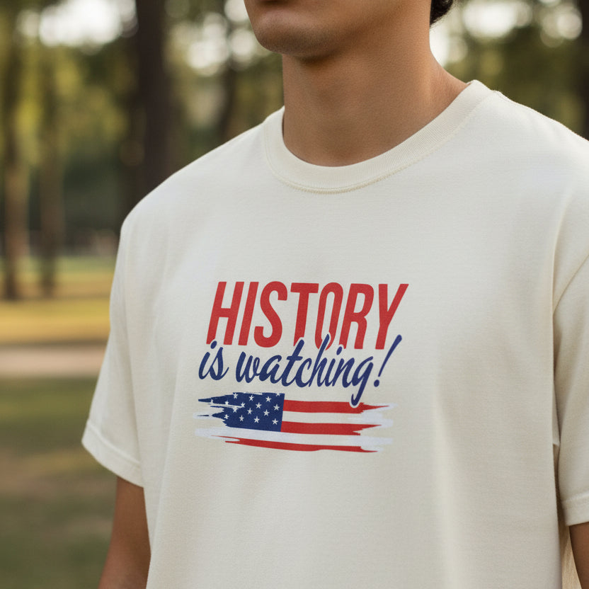 History Is Watching Patriotic Statement T-Shirt