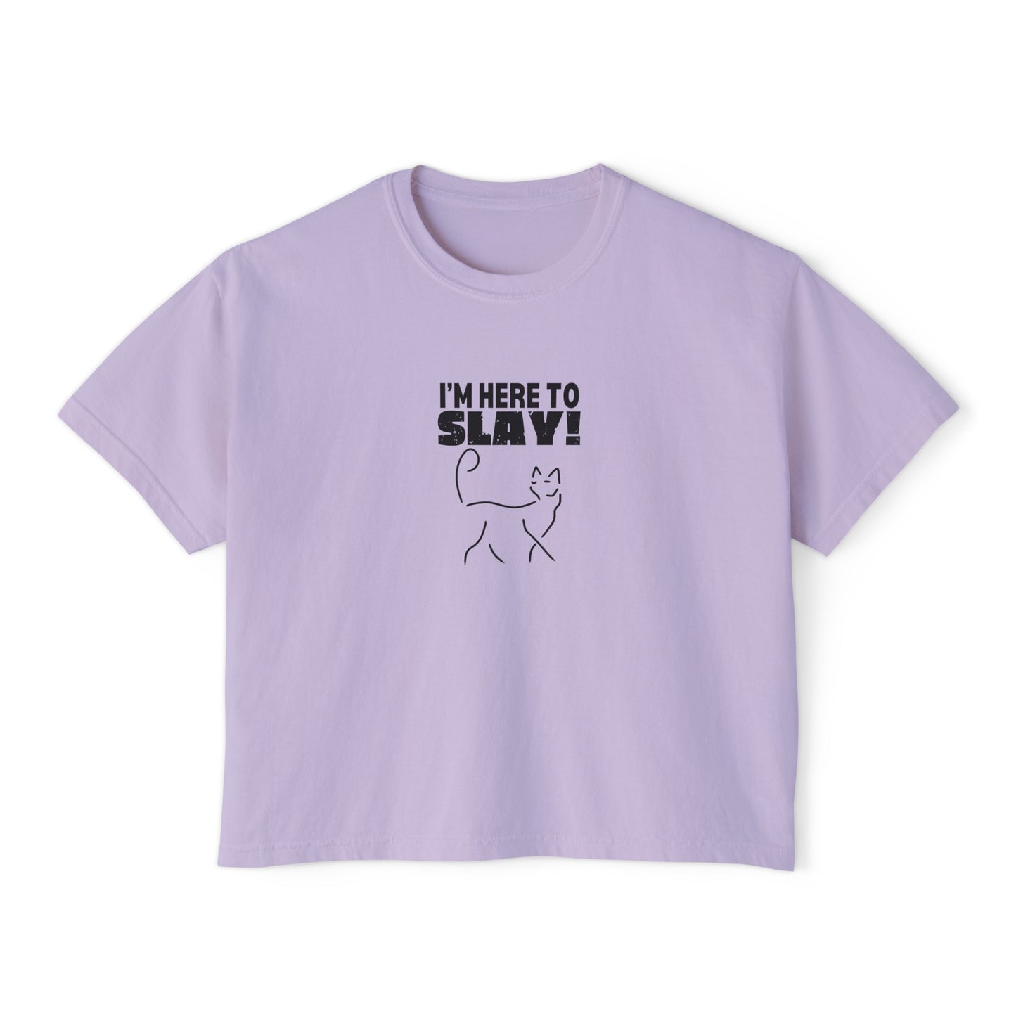 Here to Slay Women's Boxy Tee - T - Shirt - Epileptic Al’s Shop
