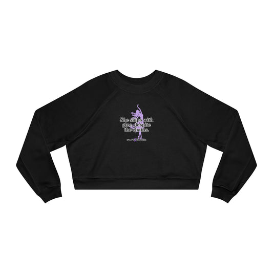 She Skips with Glee Women's Cropped Fleece Pullover