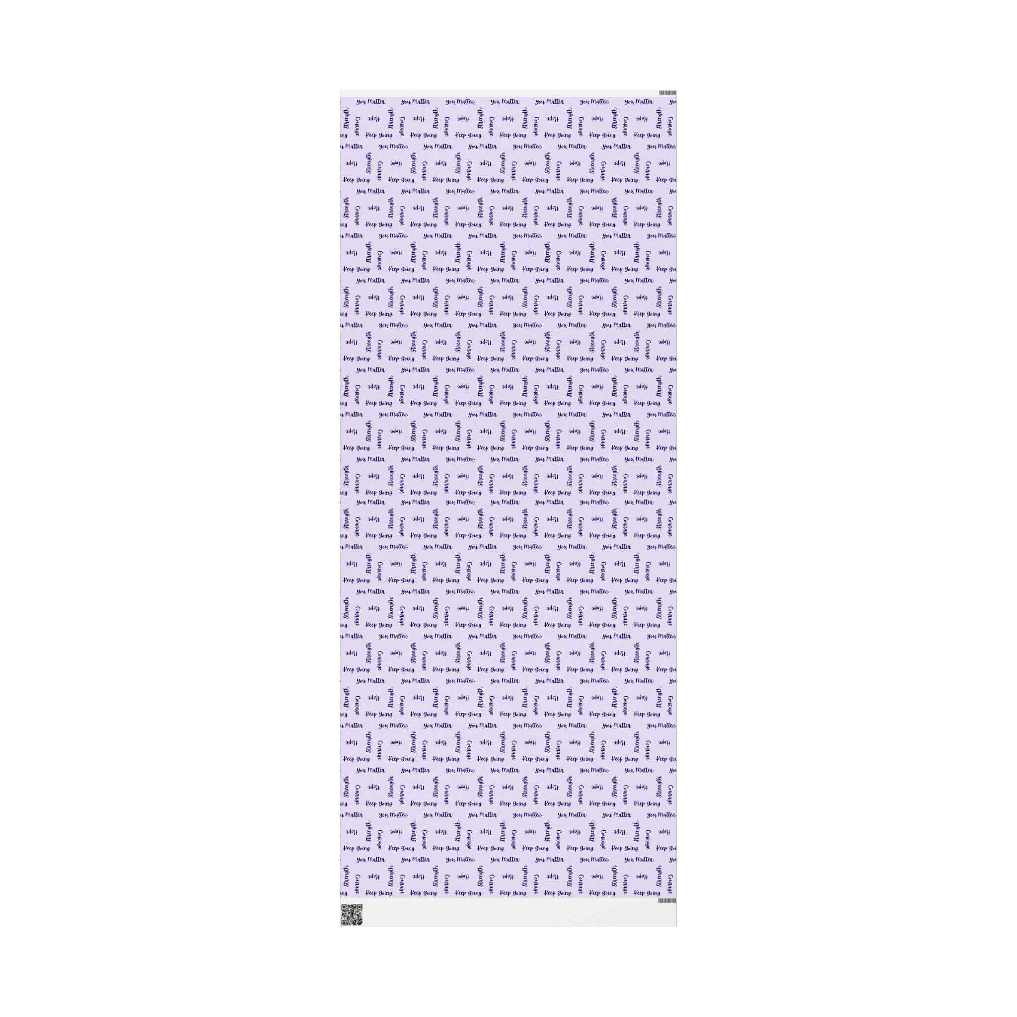 Inspirational Word Wrap – Light Purple Encouragement Gift Wrap