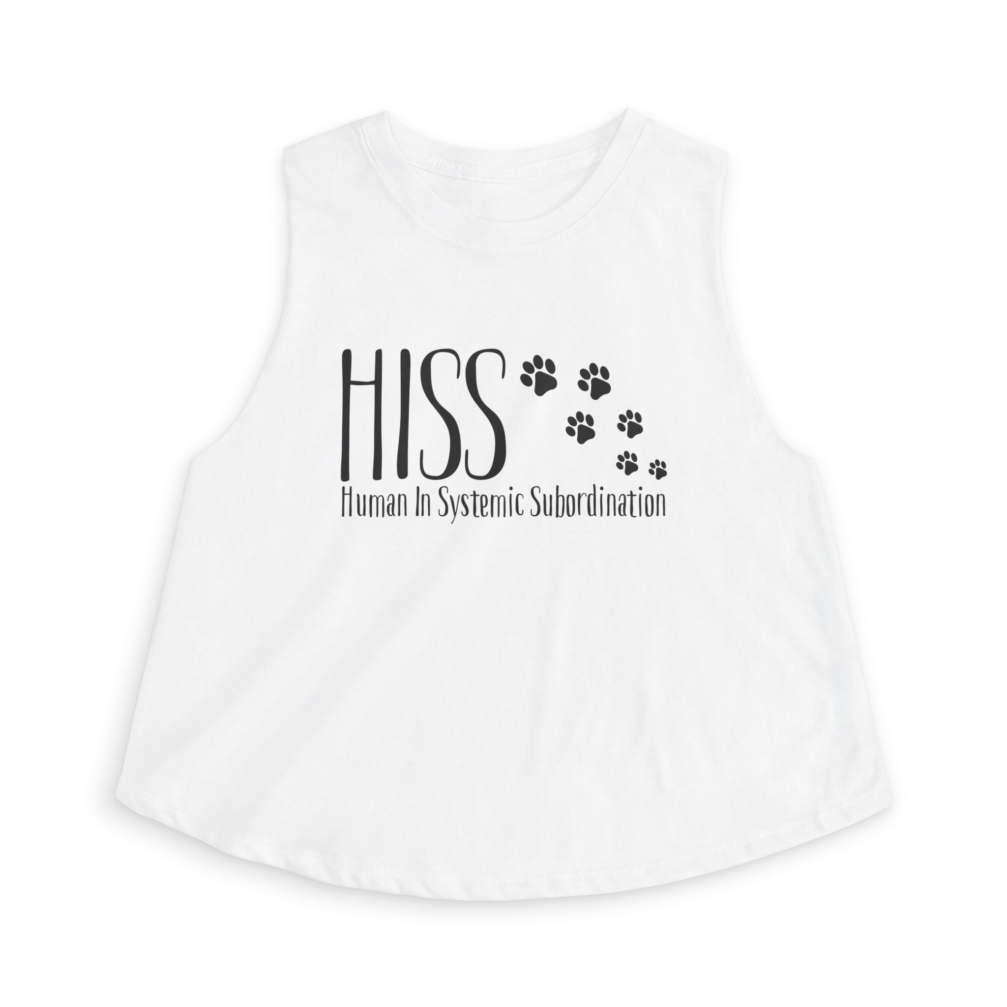 HISS Crop Tank – Human in Systemic Subordination Cat Crop Top