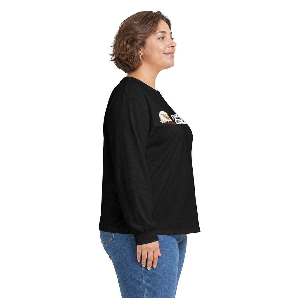 Constitutionally Concerned Bald Eagle Long Sleeve T-Shirt | Patriotic Humor