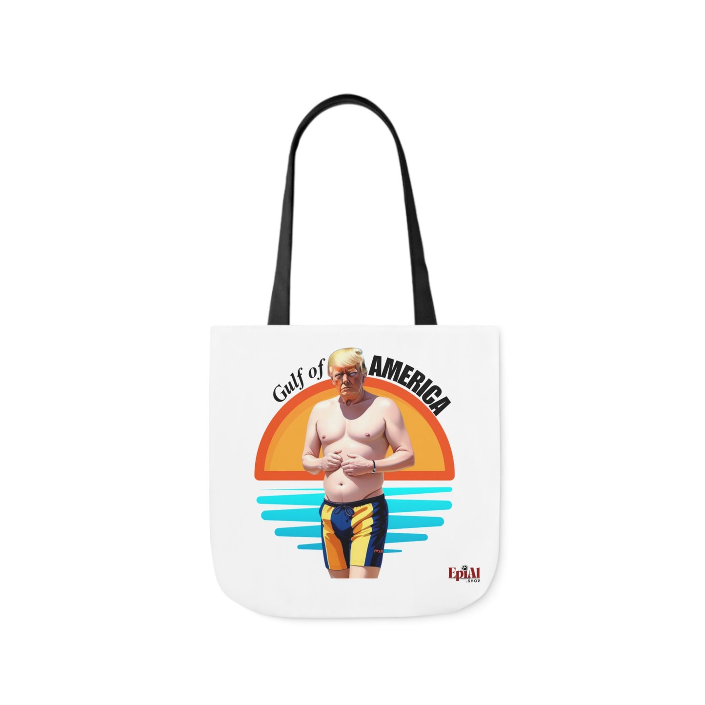 Gulf of America Canvas Tote Bag with 4-Color Straps - Fun Beach Accessory