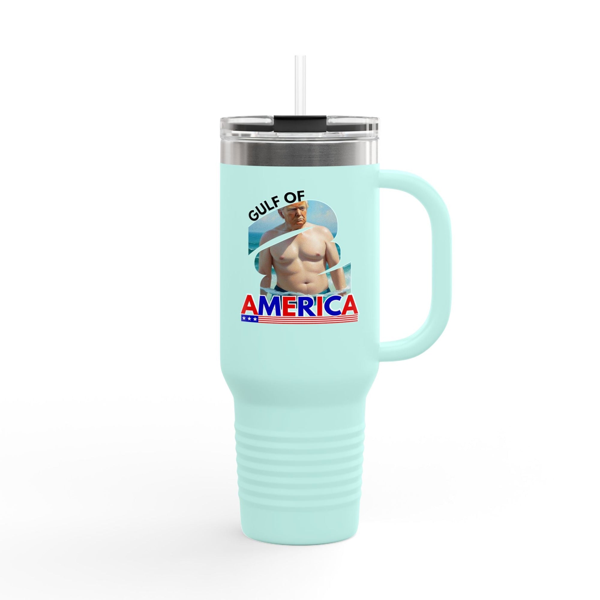 Trump's Gulf of America Insulated Travel Mug - 40oz Printify