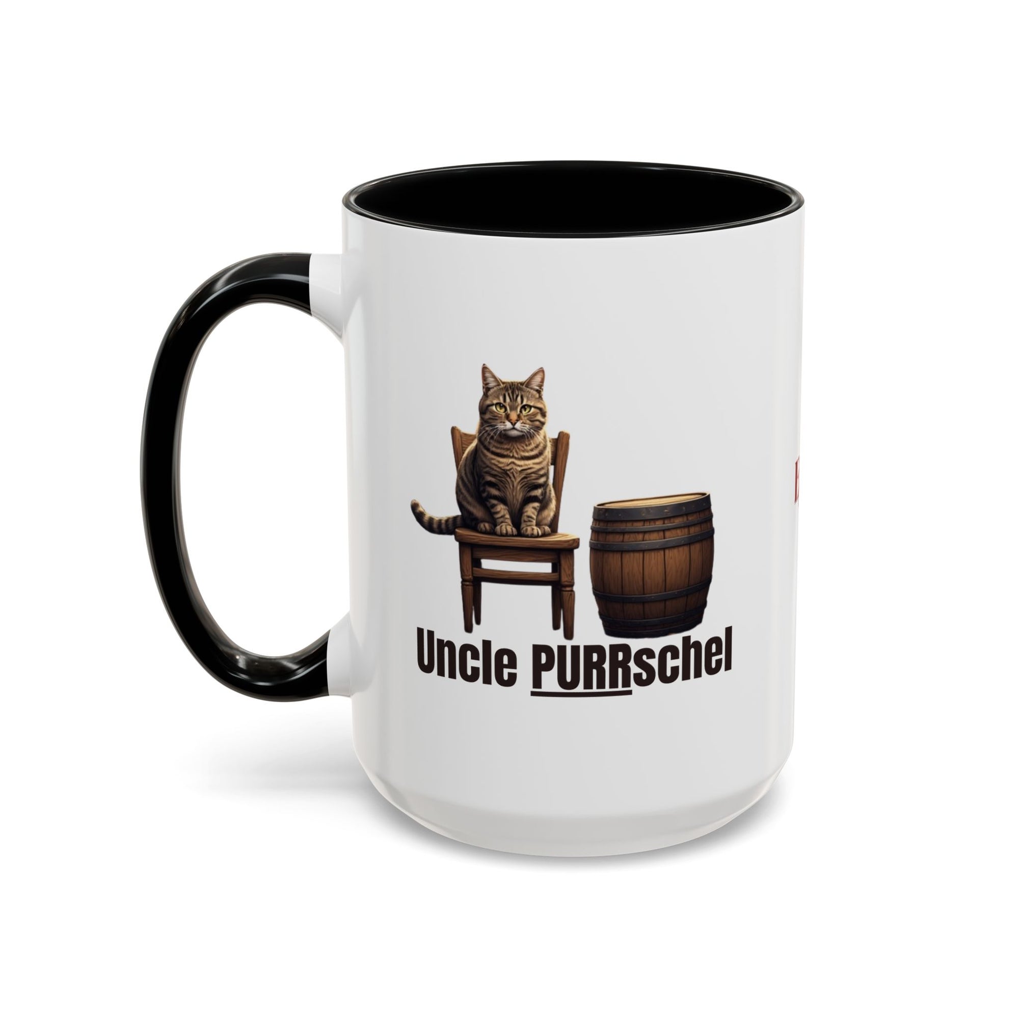 Humorous Uncle Purrschel Cat Accent Coffee Mug
