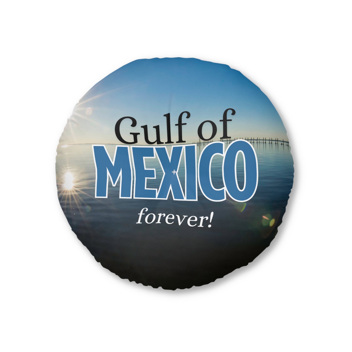 Gulf of Mexico Forever Tufted Floor Pillow - Round