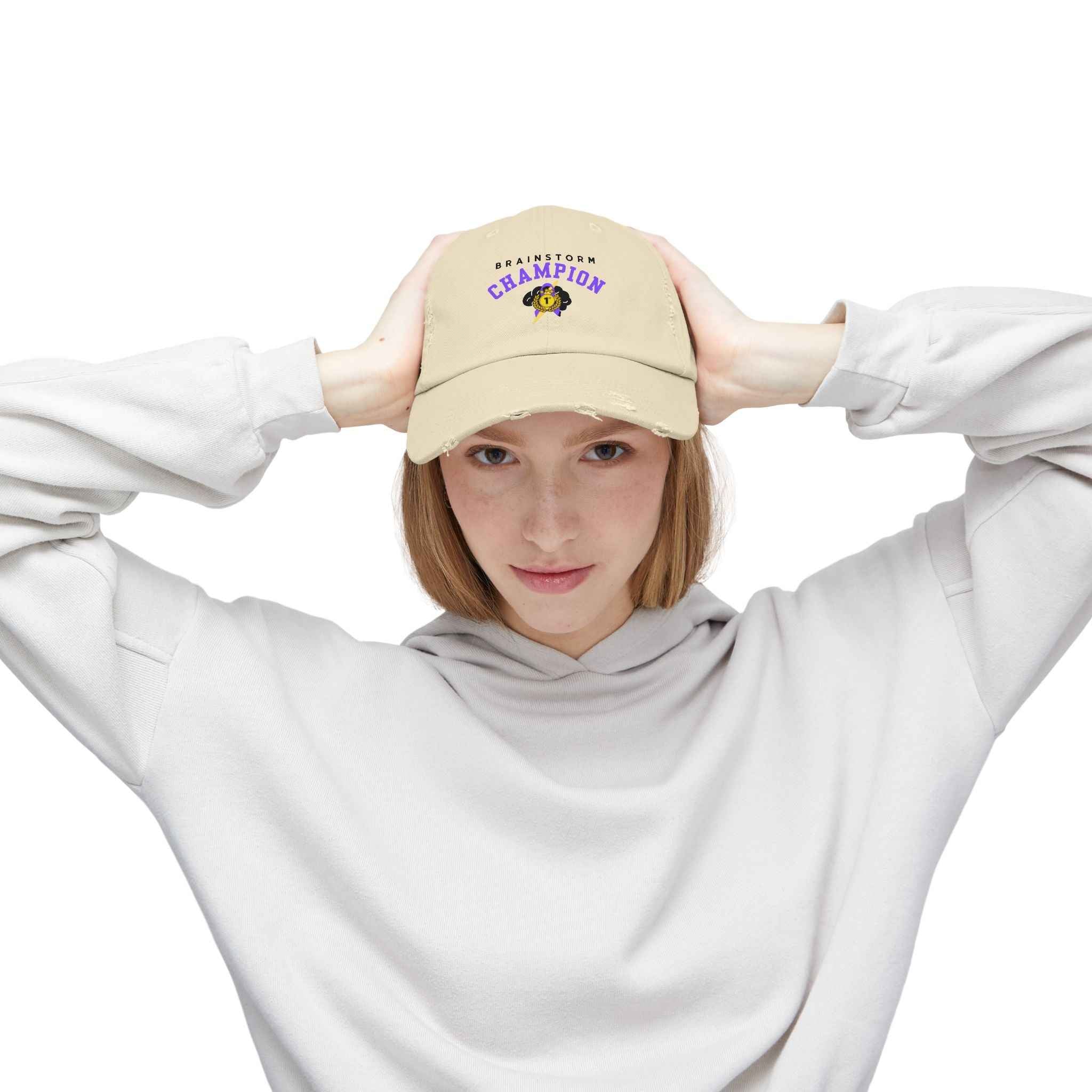 Brainstorm Champion Distressed Cap – Vintage Neurostrong Hat