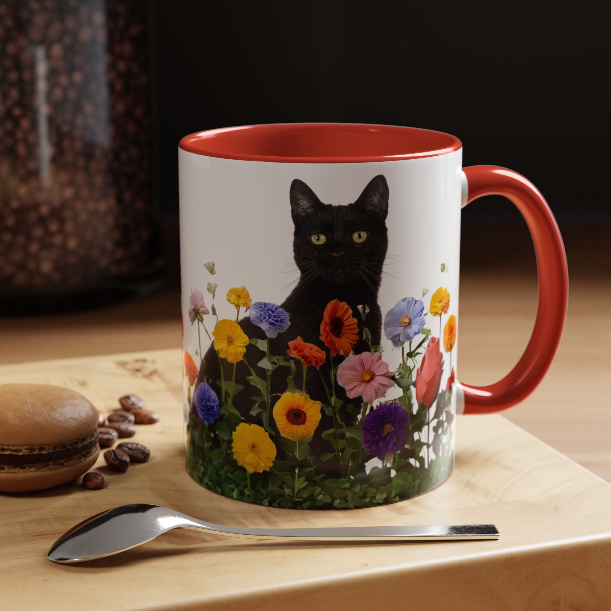 Floral Cats Coffee Mug - 11 oz/15 oz