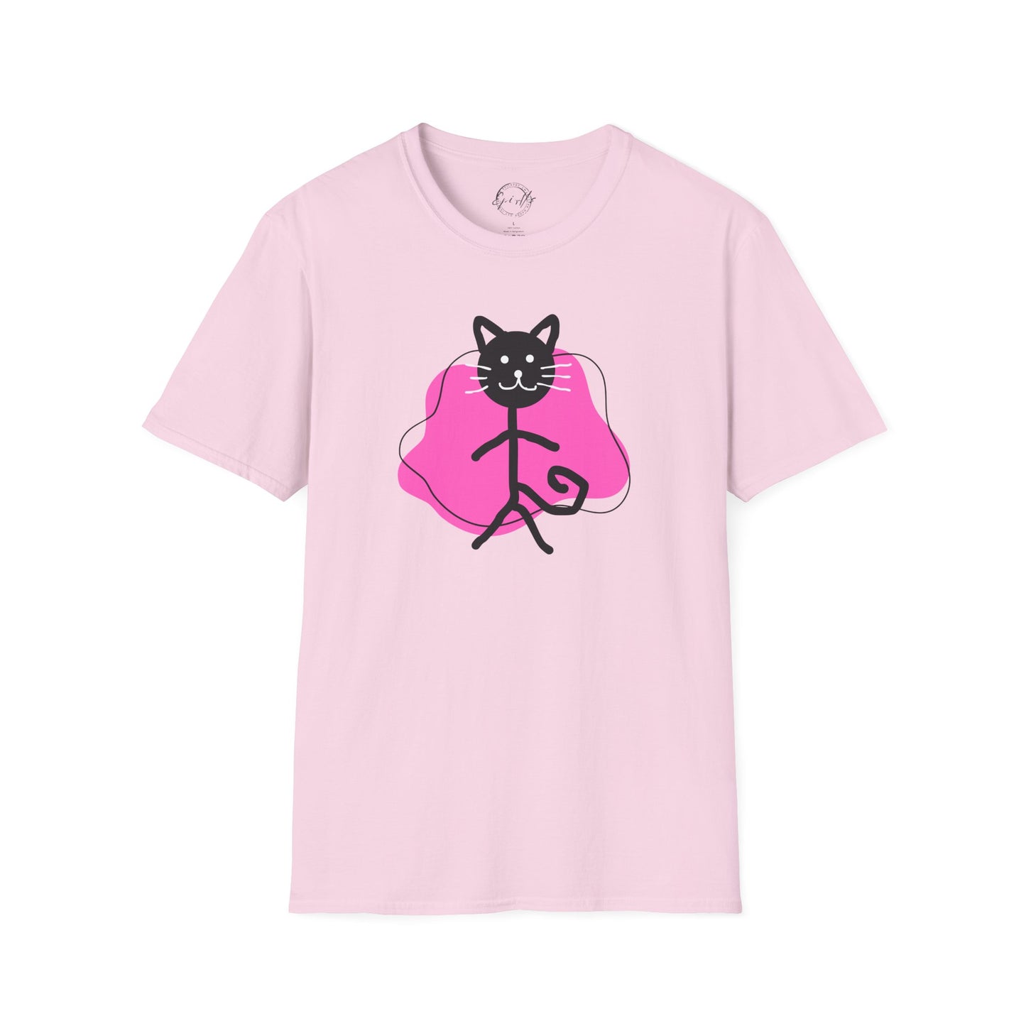 Playful Cat Graphic T-Shirt – Unisex Softstyle Tee for Cat Lovers