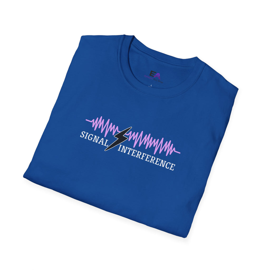 Signal Interference Women’s Tee – Minimalist Waveform Graphic T-Shirt
