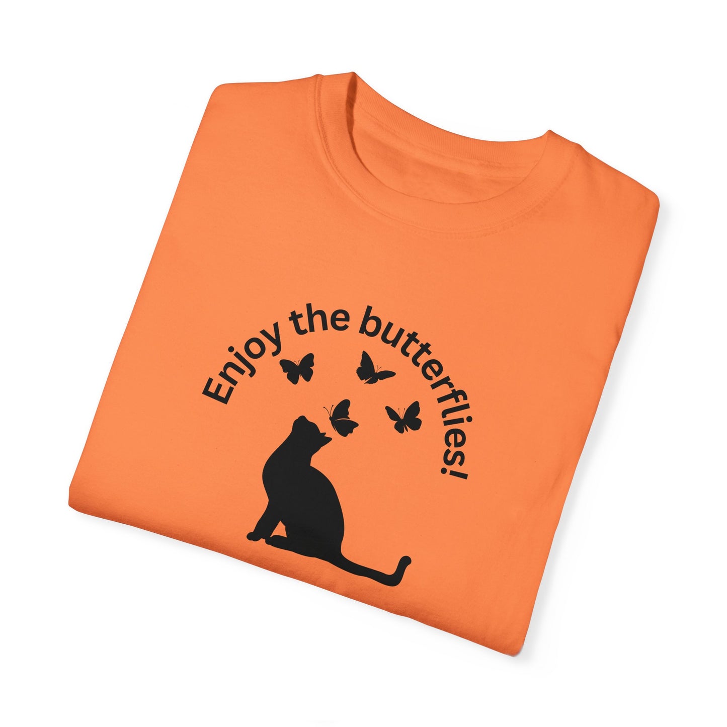 Enjoy the Butterflies Unisex Garment - Dyed T - shirt - T - Shirt - Epileptic Al’s Shop
