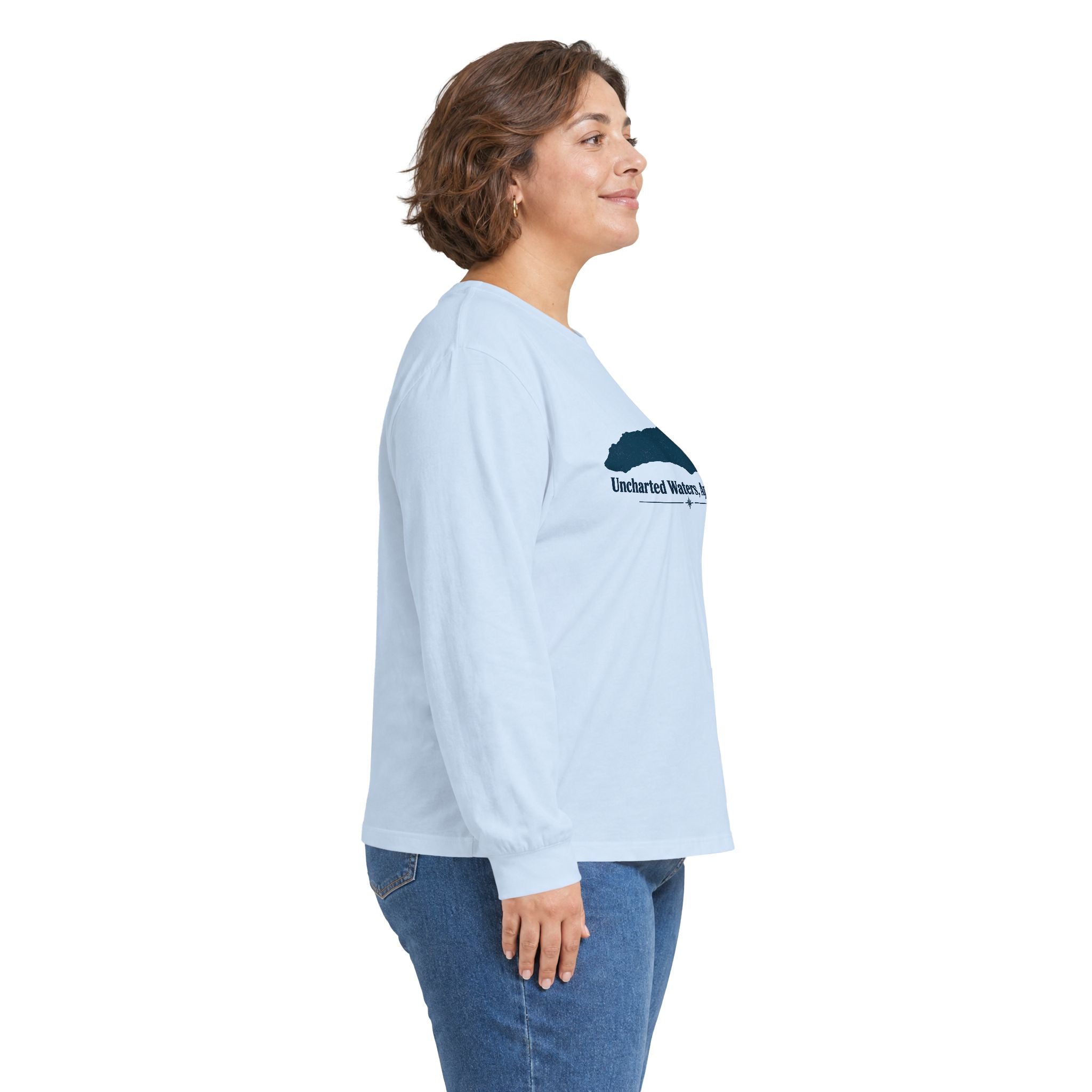 Uncharted Waters, Apparently Long Sleeve Tee | Lake Ontario Humor Shirt
