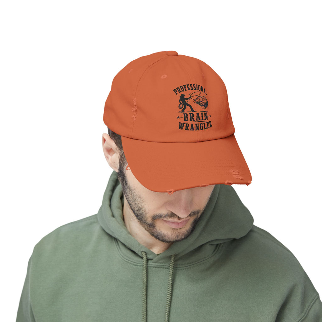 Professional Brain Wrangler Distressed Cap