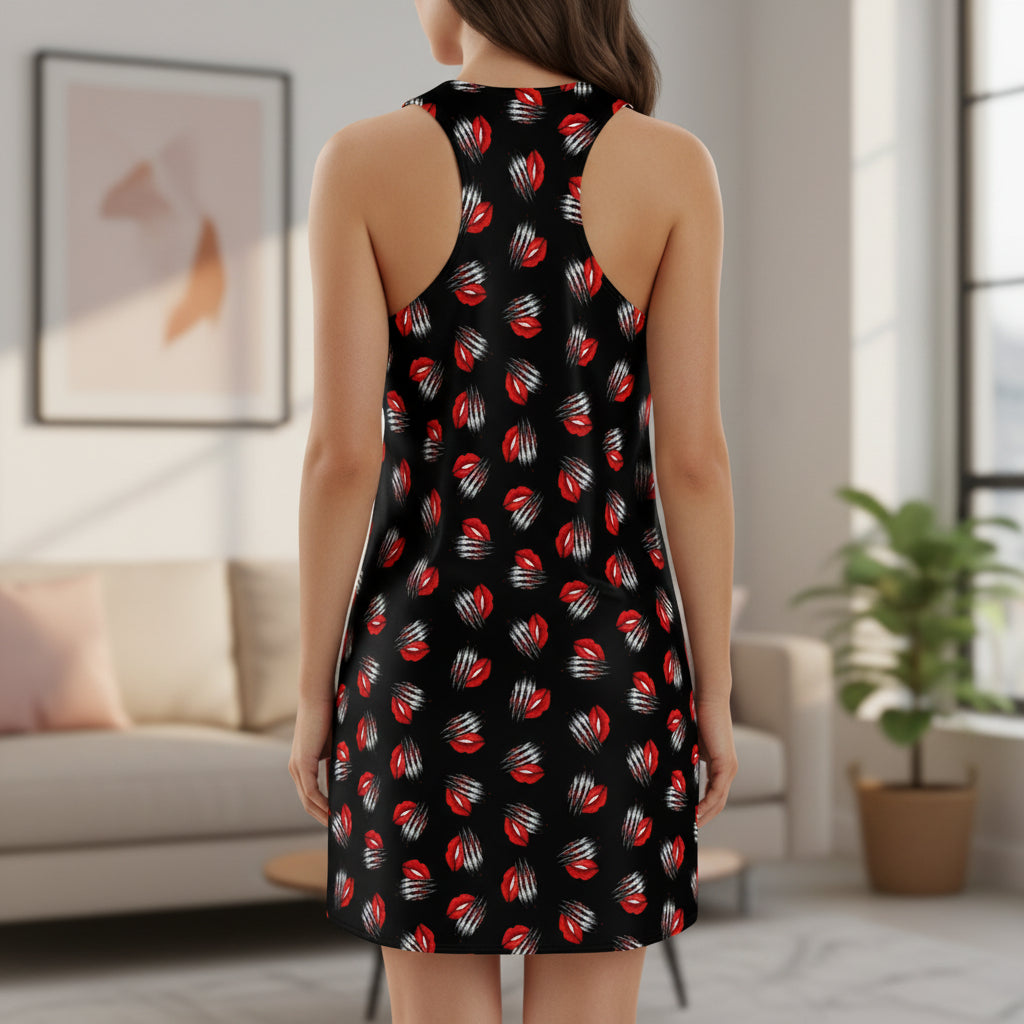 Soft Face, Sharp Claws Racerback Dress – Cute Meets Consequences