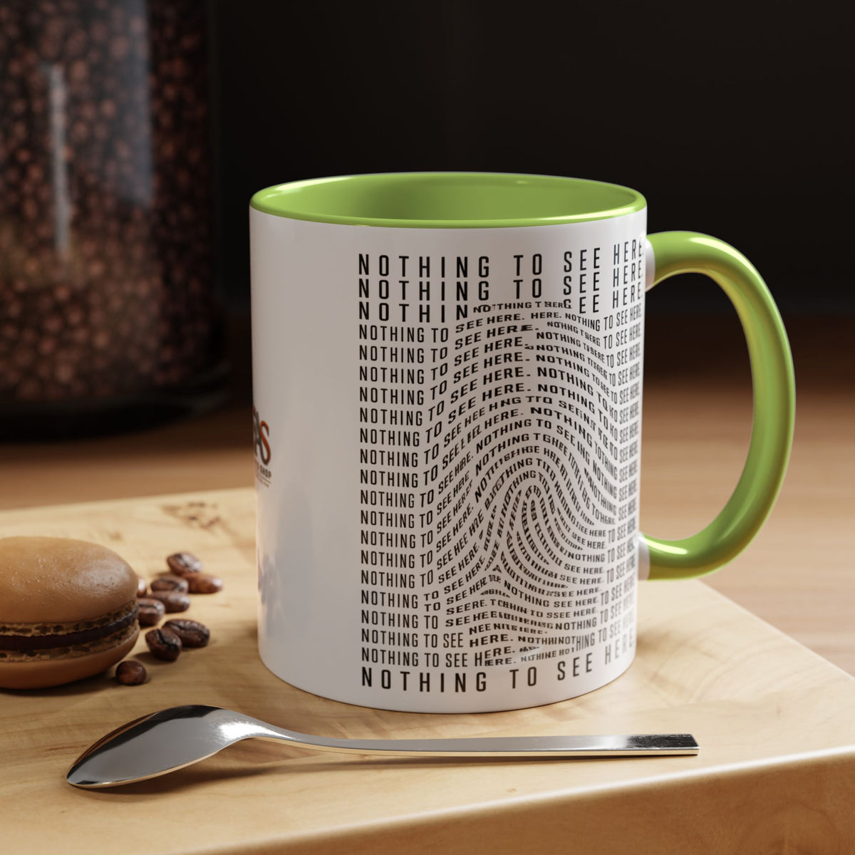 Nothing to See Here Mug | Hidden Fingerprint True Crime & Social Media Coffee Cup (11/15oz)