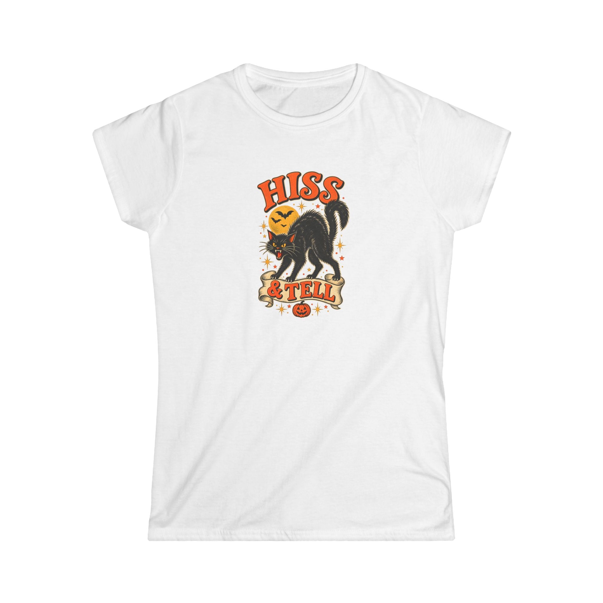 Hiss & Tell Vintage Halloween Cat Women’s T-Shirt