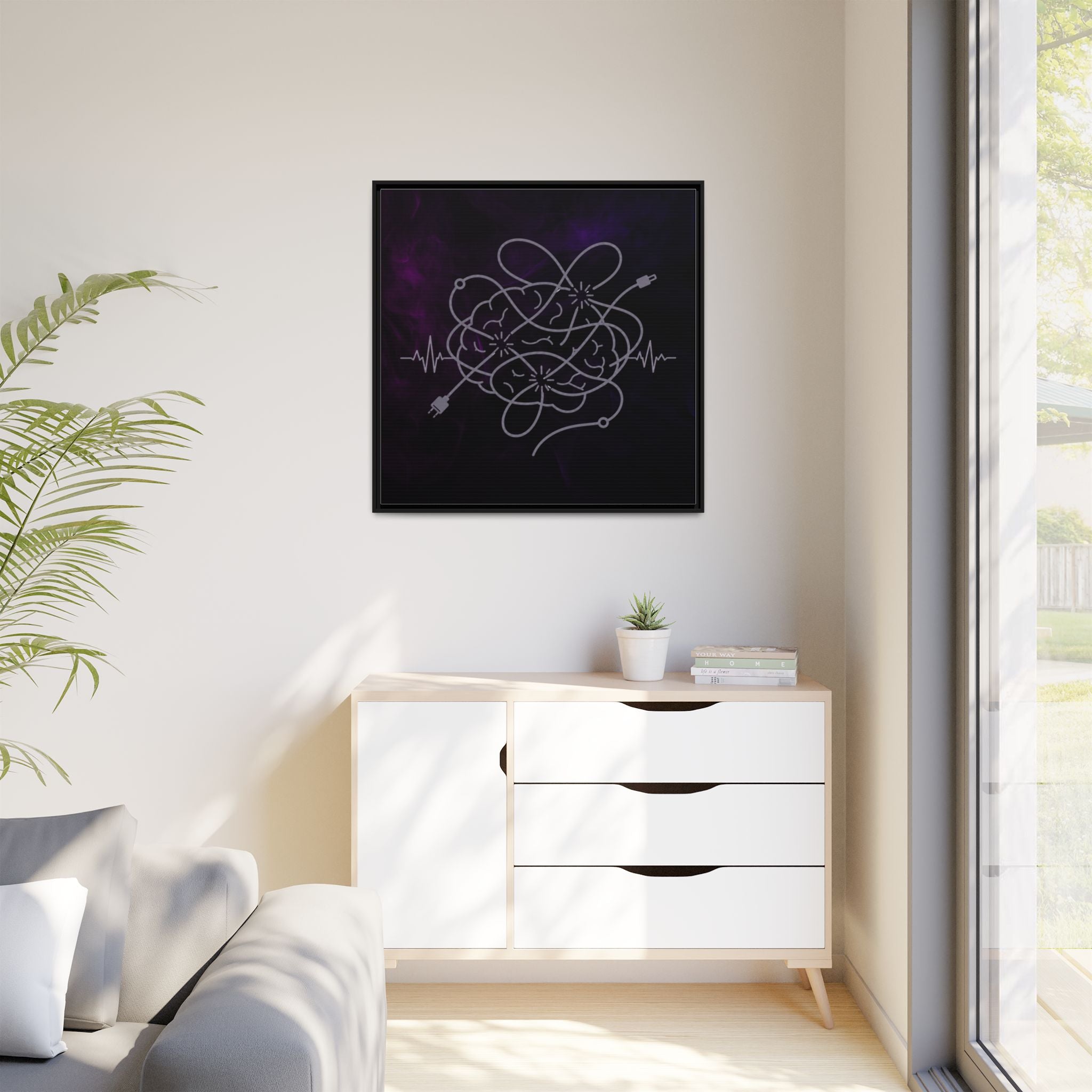 Tangled Brain Epilepsy Awareness Framed Canvas Print