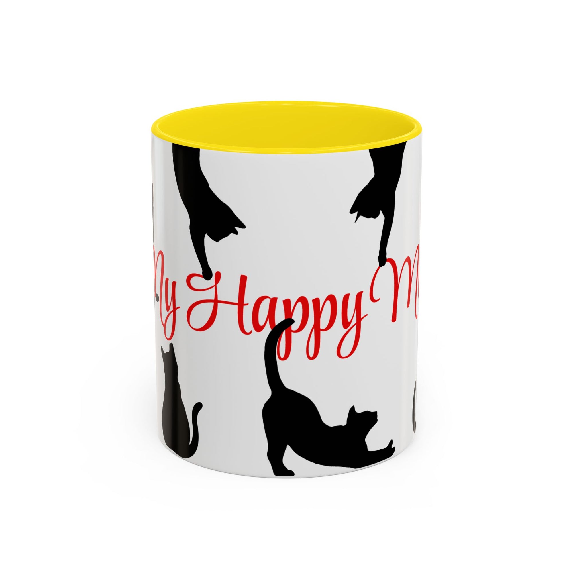Silhouette Cat Lovers Accent Mug