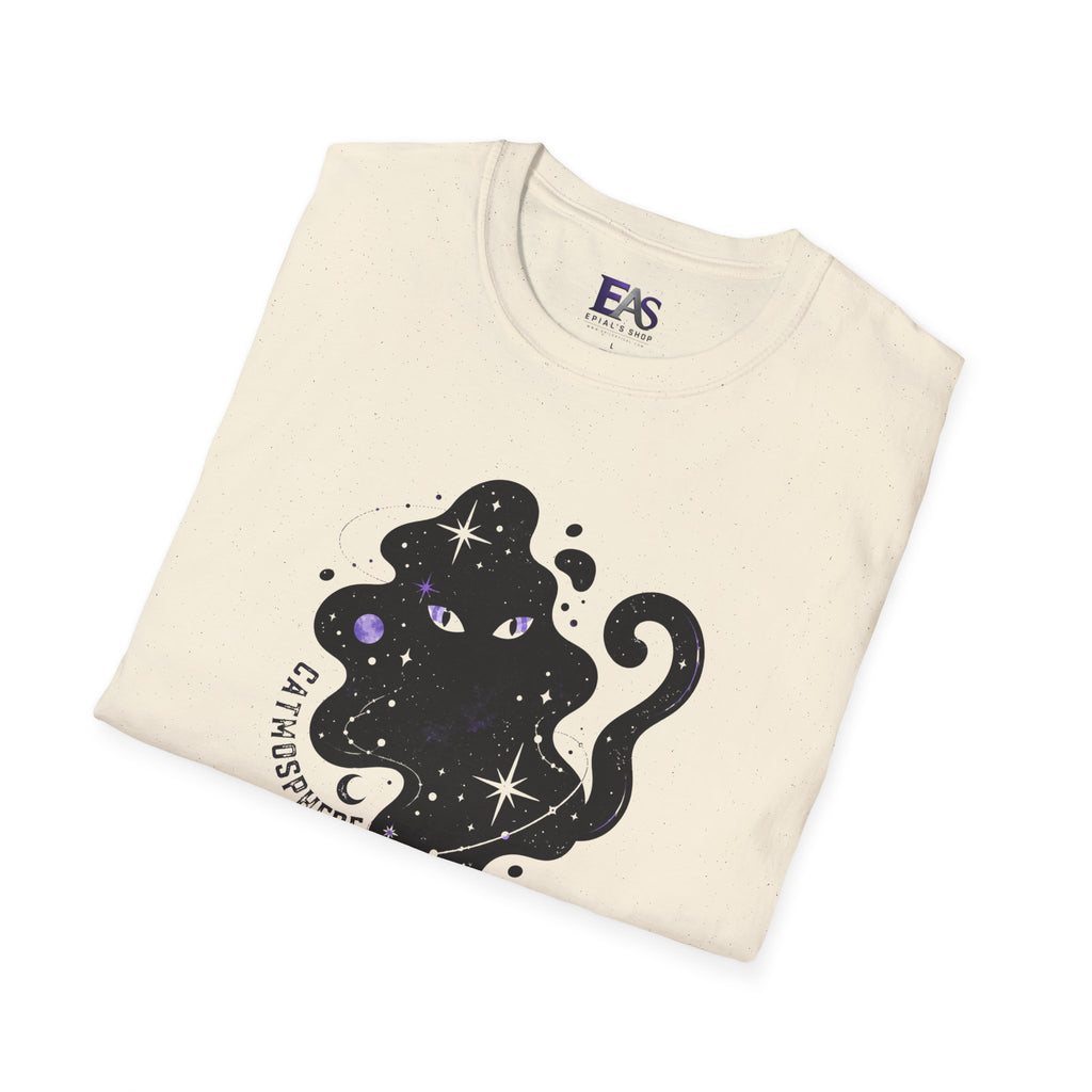 Catmosphere Cosmic Cat T-Shirt | Celestial Black Cat Graphic Tee