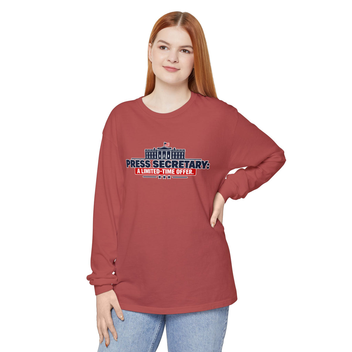 Press Secretary: A Limited-Time Offer Long Sleeve Shirt | Funny Political Satire