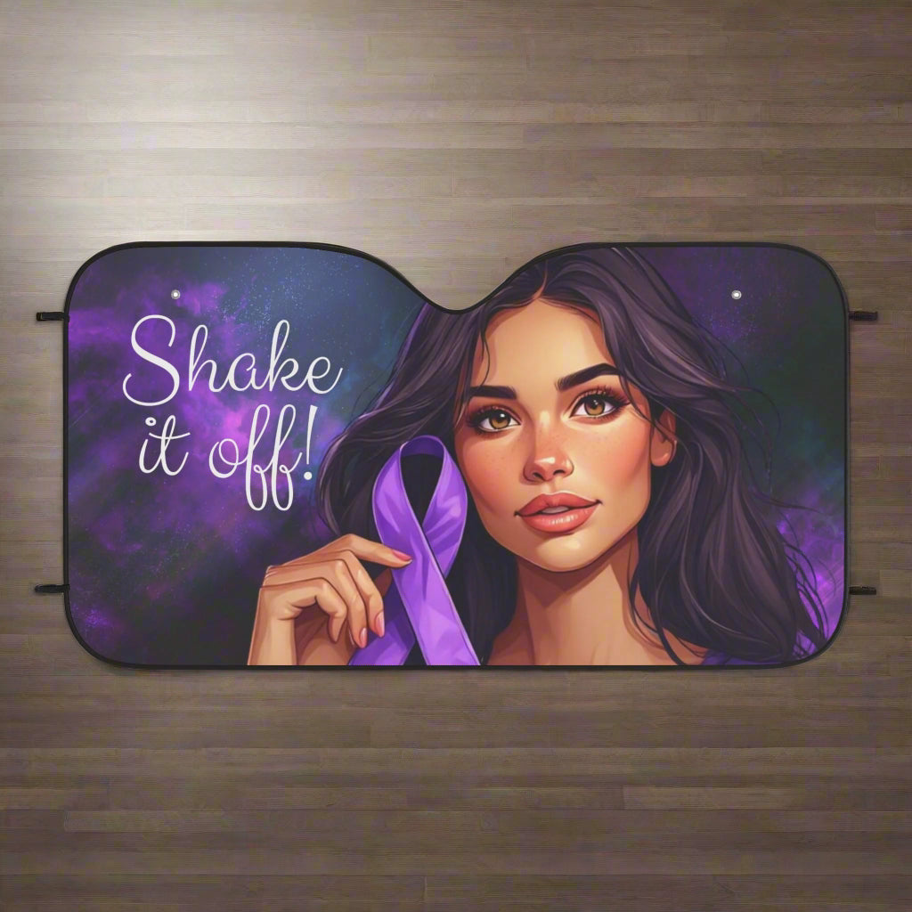 Vibrant Shake It Off Car Sun Shade with UV Protection