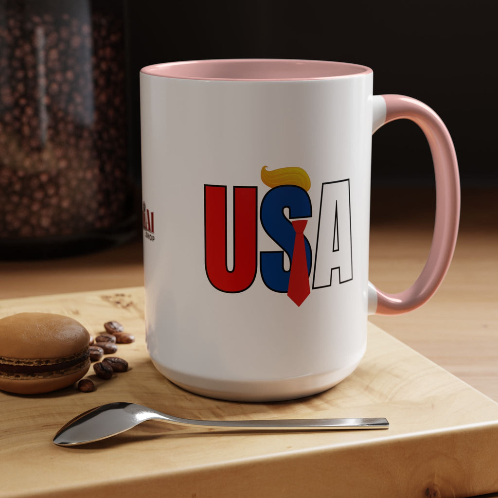 Trump USA Accent Coffee Mug Printify