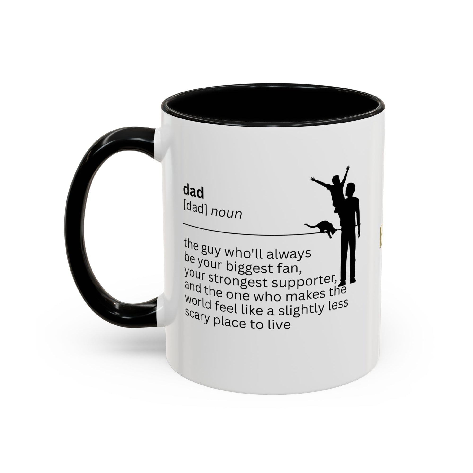 Dad Biggest Fan Accent Coffee Mug - Perfect Gift for Dads