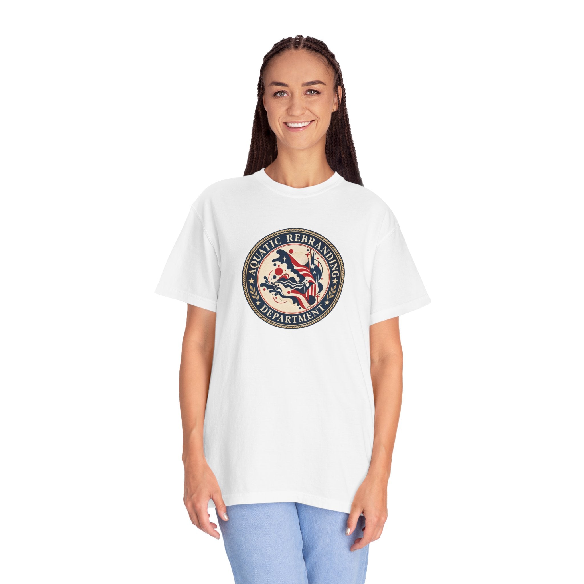 Aquatic Rebranding Department Garment-Dyed Unisex T-Shirt