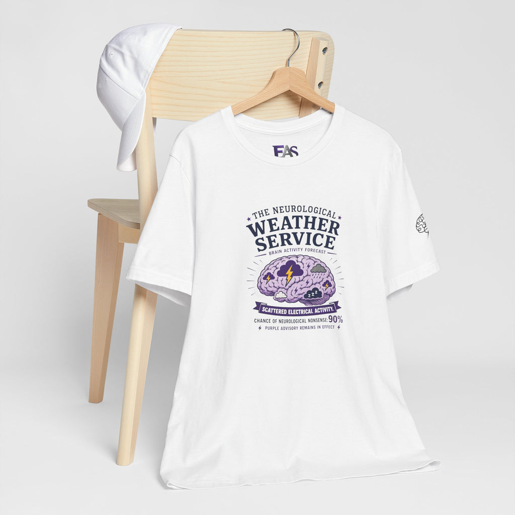 Neurological Weather Service Epilepsy Awareness T-Shirt | Brain Forecast Tee