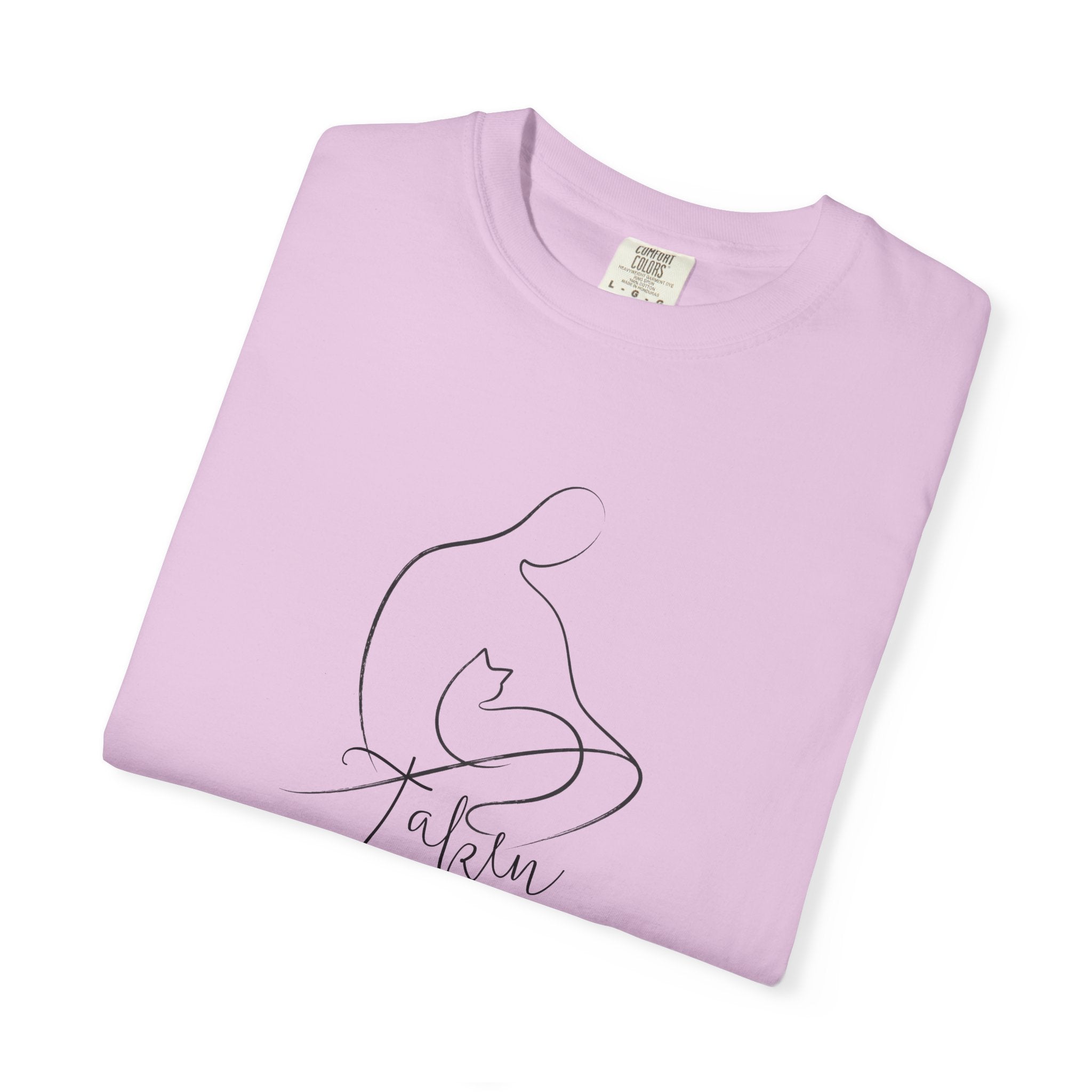 Taken | Abstract Person & Cat Line Art T-Shirt