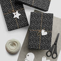 Black Paws Gift Wrapping Paper Sheets, 1pc