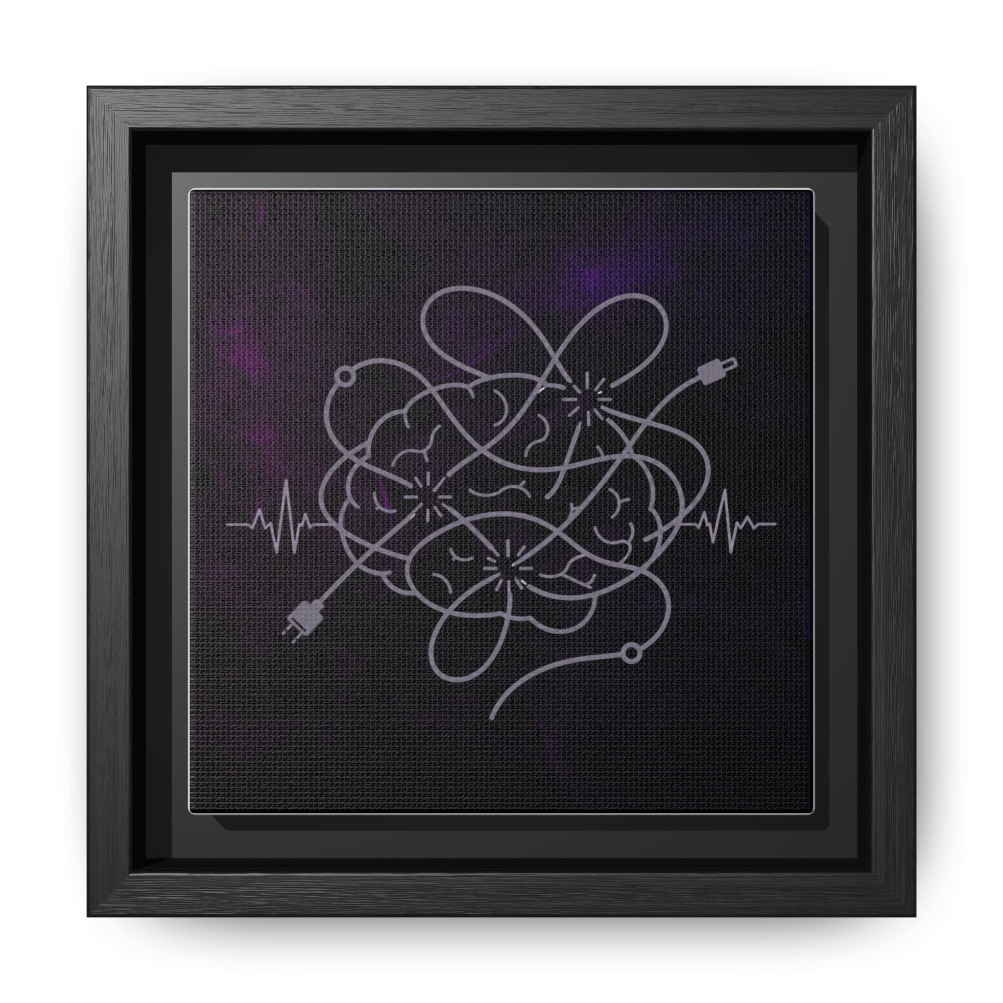 Tangled Brain Epilepsy Awareness Framed Canvas Print