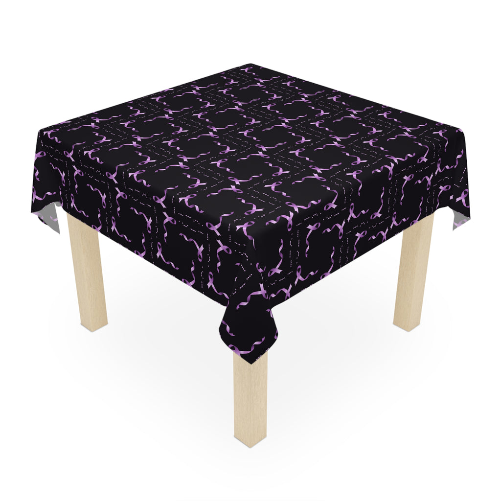 Epilepsy Awareness Morse-Code “HOPE” Tablecloth – Purple Ribbon Pattern