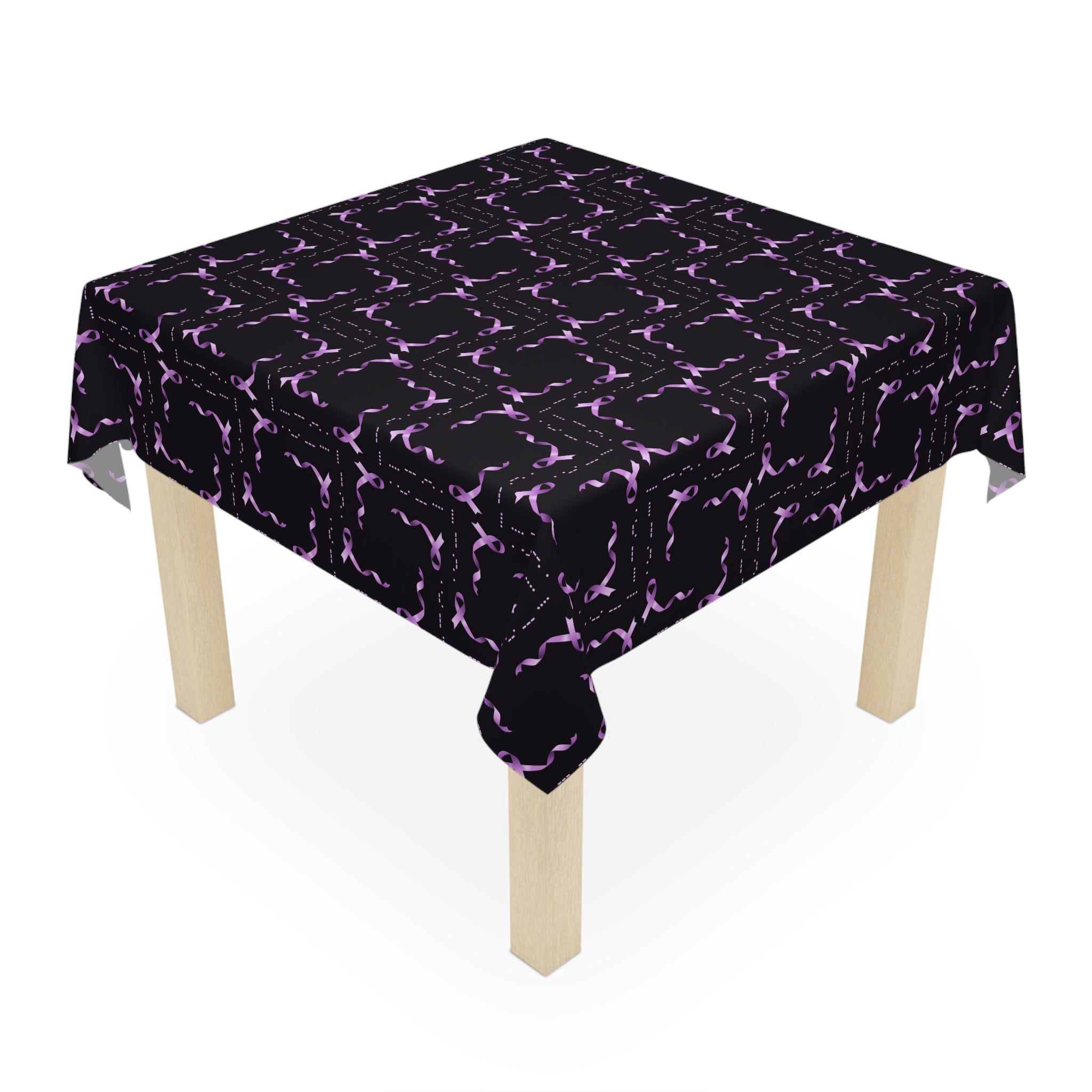 Epilepsy Awareness Morse-Code “HOPE” Tablecloth – Purple Ribbon Pattern