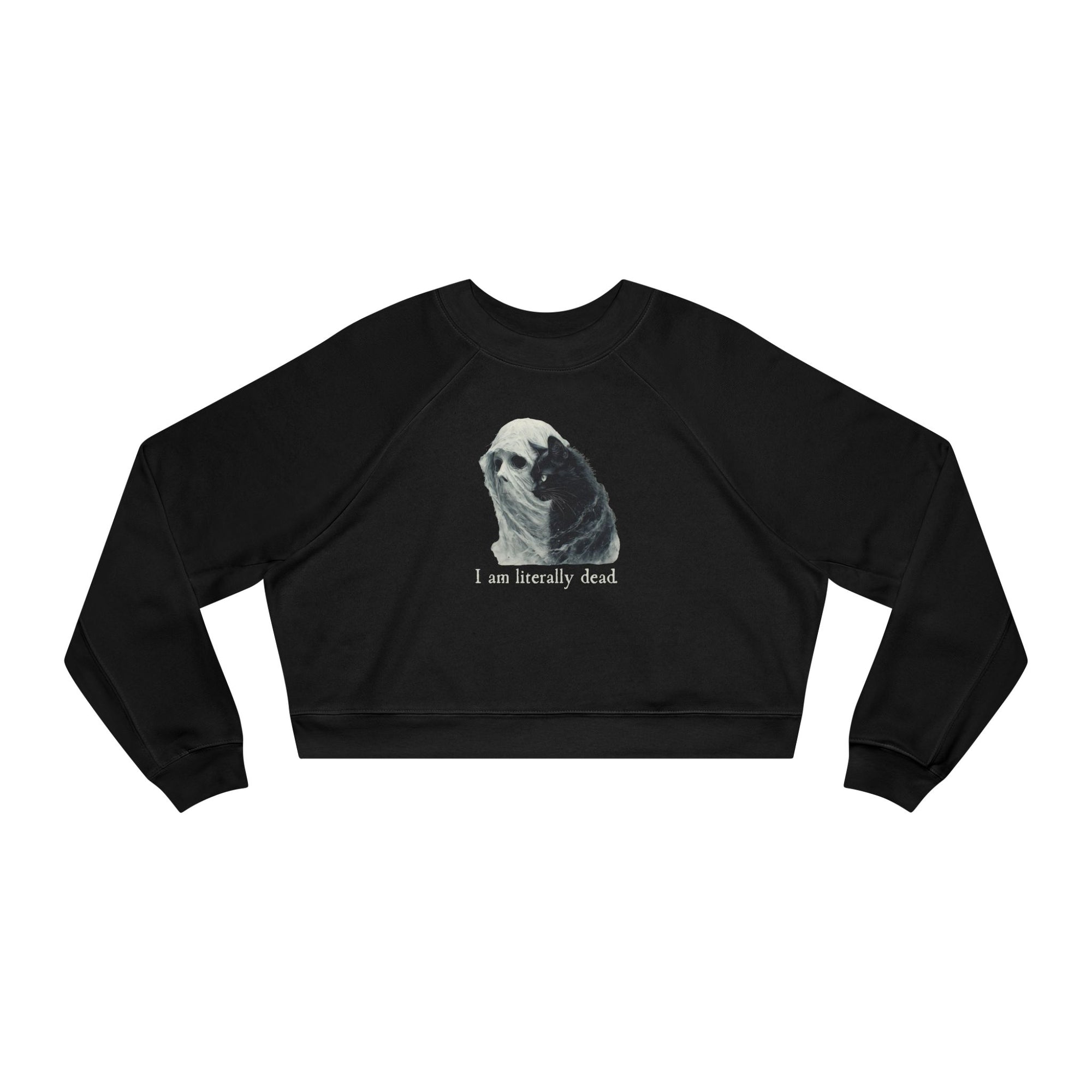 Ghost and Cat Women's Cropped Fleece Pullover