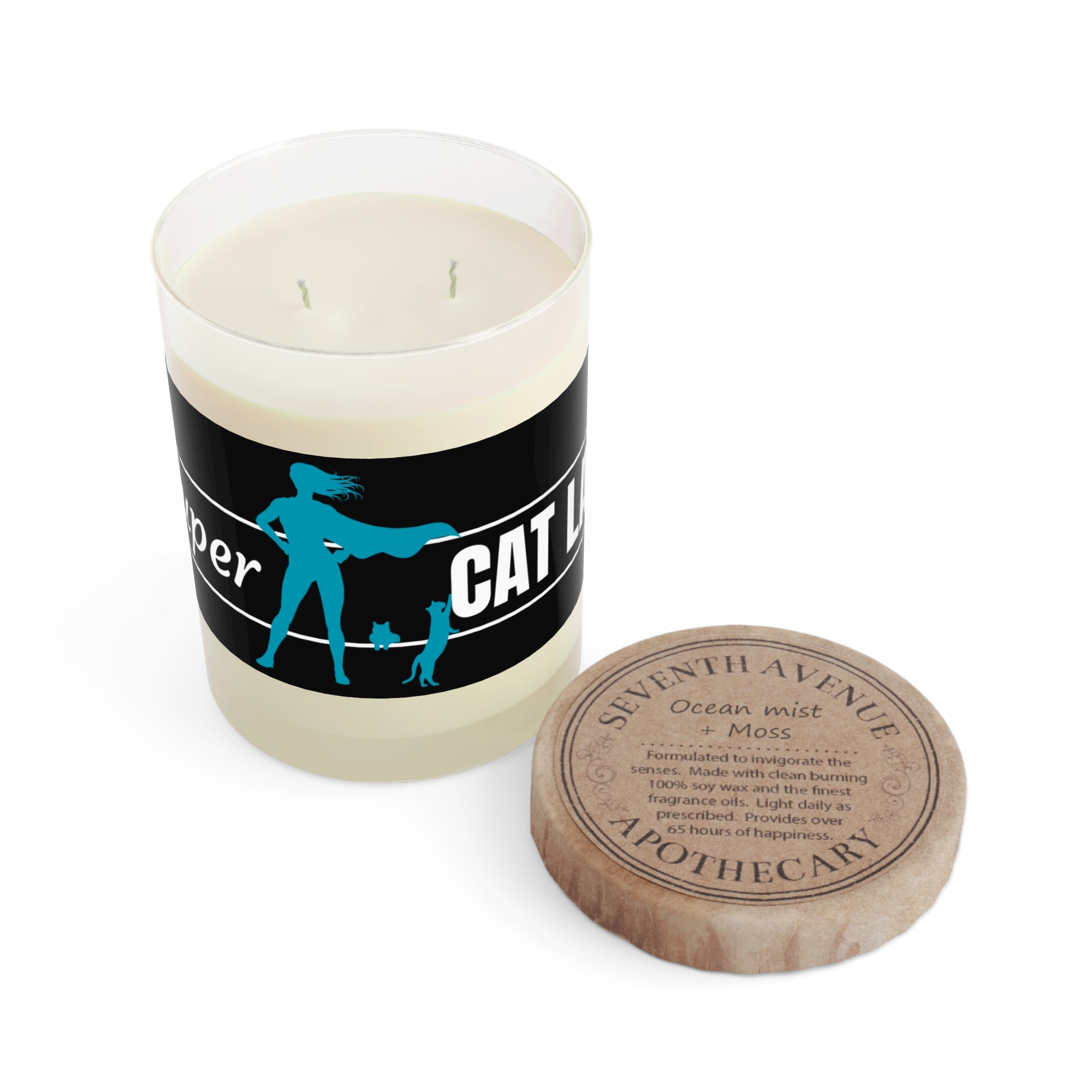 Super Cat Lady Scented Candle - Full Glass, 11oz