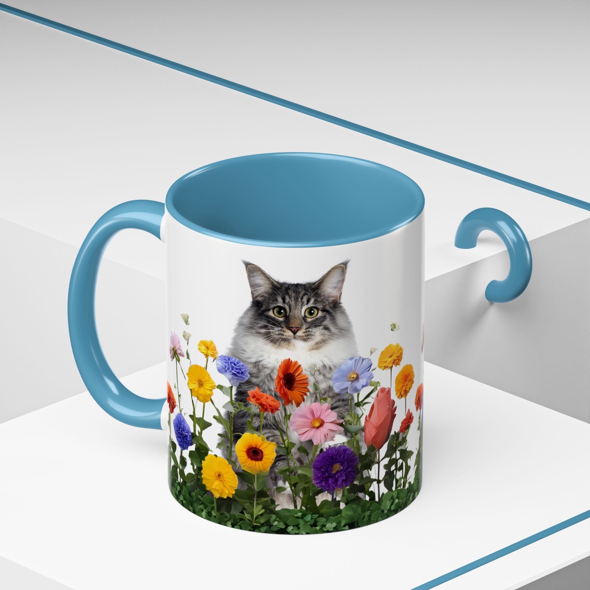 Floral Cats Coffee Mug - 11 oz/15 oz