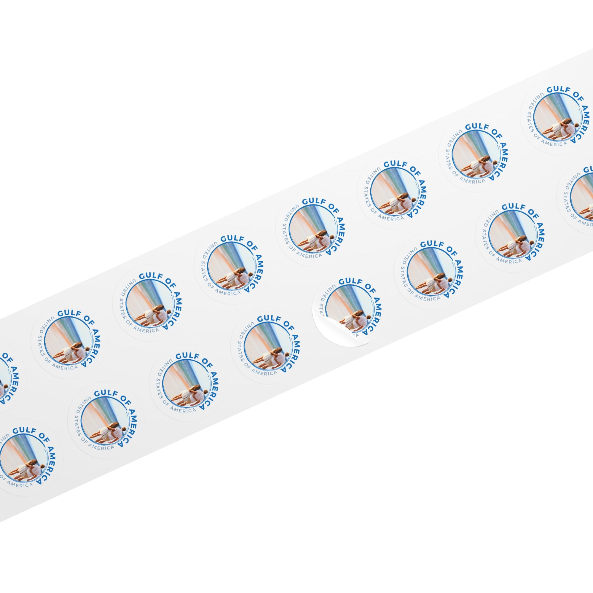 American Gulf Round Sticker Labels
