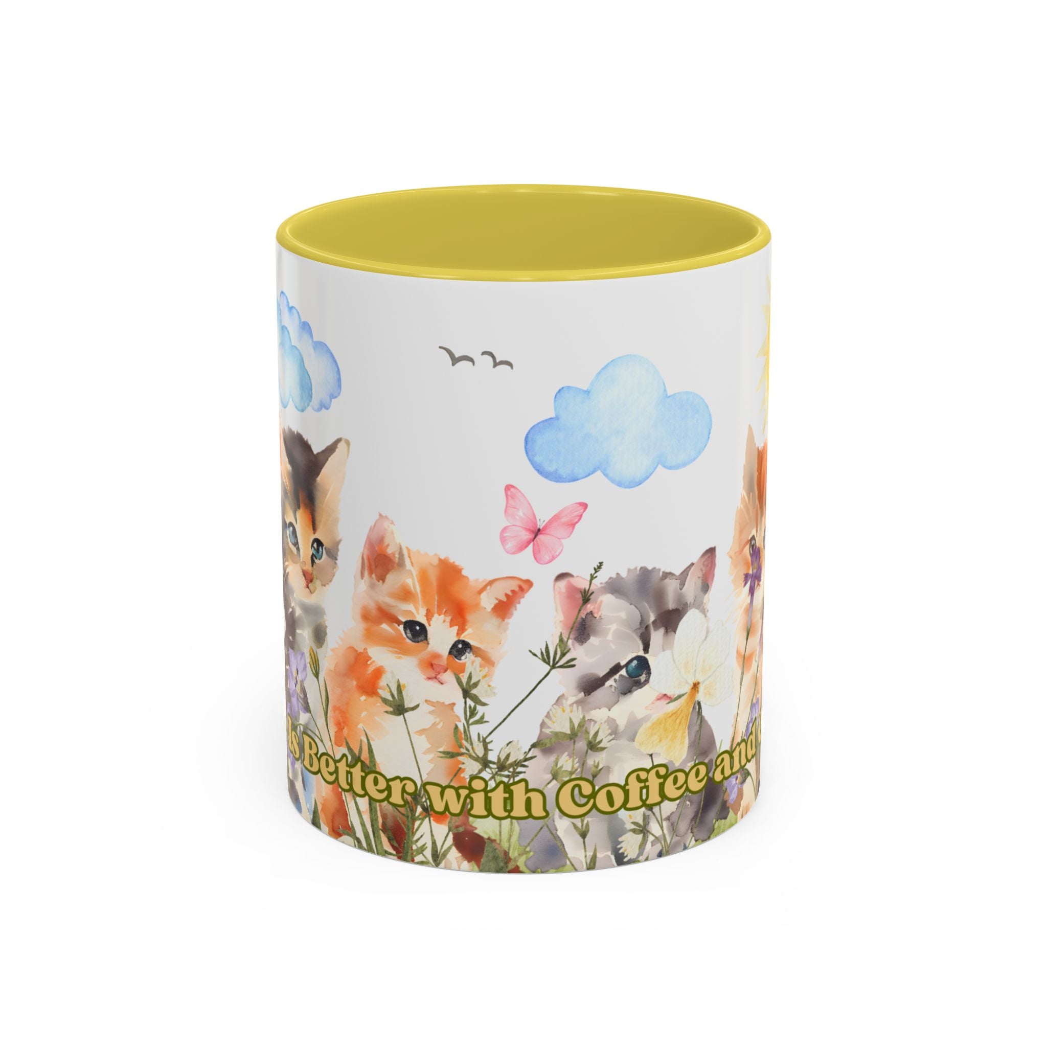 Life Is Better with Coffee and Cats Ceramic Mug