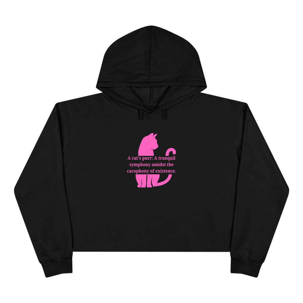 Purr Prose: Cacaphony of Life Crop Hoodie