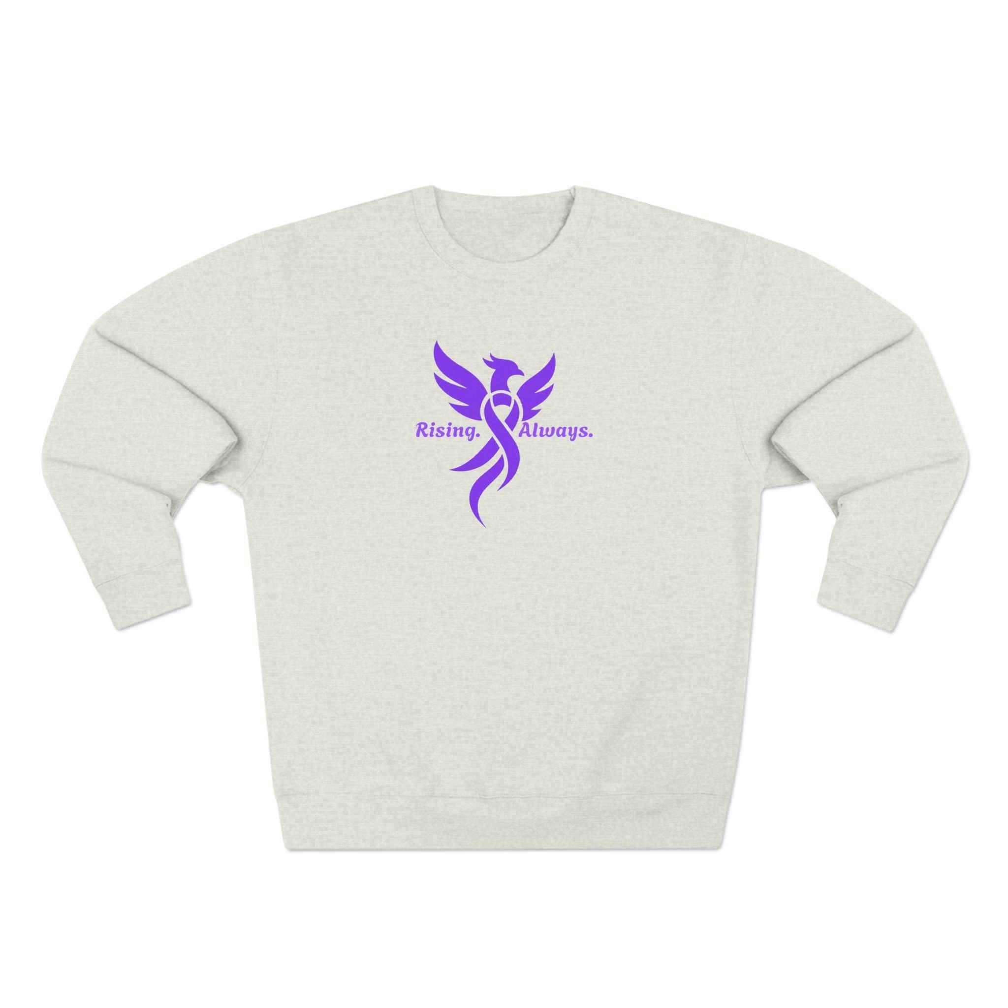 Rising Always Epilepsy Awareness Phoenix Ribbon Sweatshirt