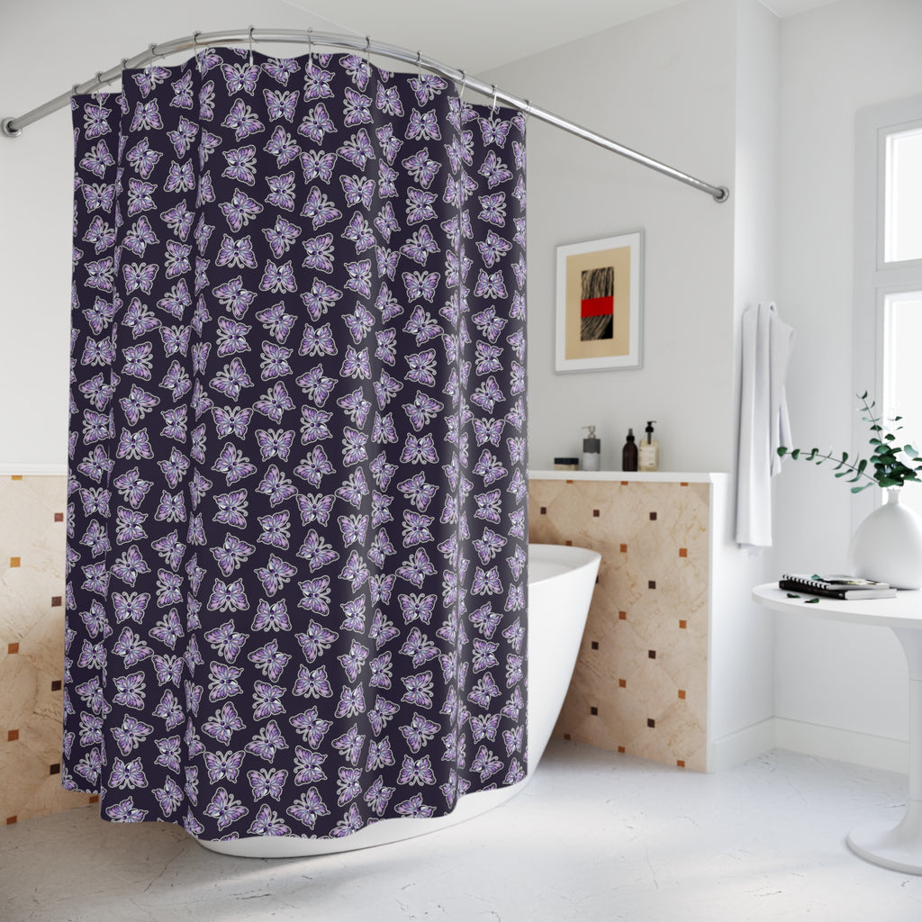 Semicolon Butterfly Suicide Awareness Shower Curtain