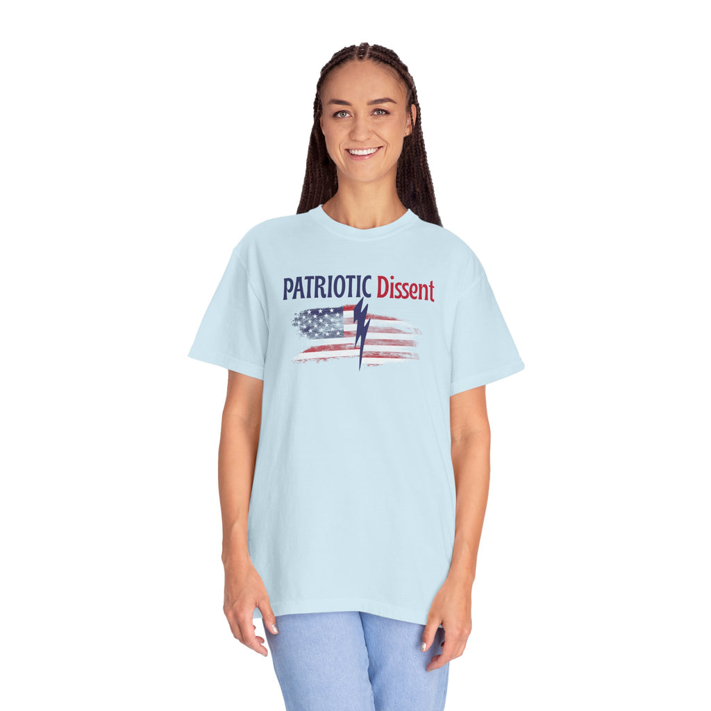Patriotic Dissent Unisex T-Shirt – American Flag Statement Tee