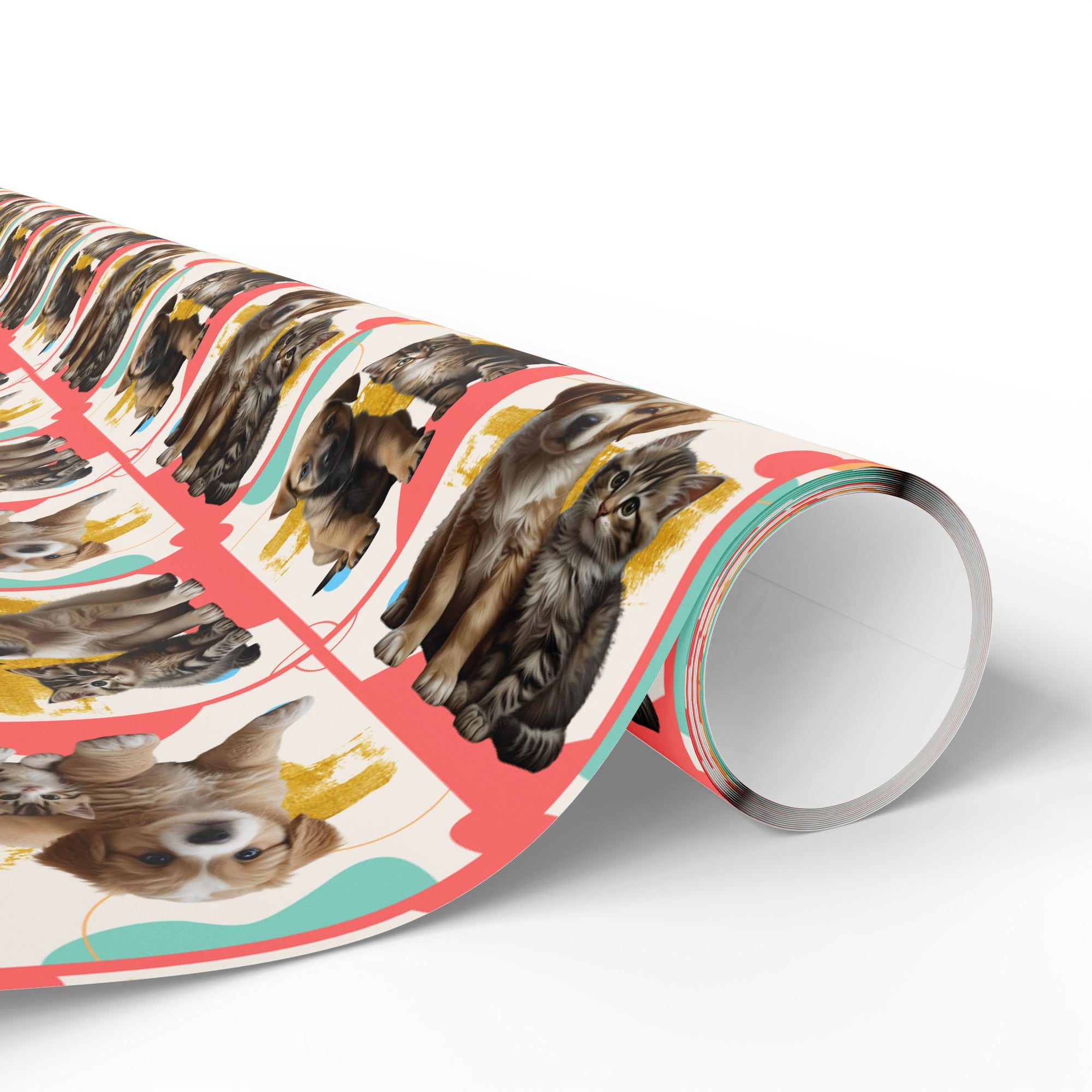 Colorful Puppy & Kitty Wrapping Papers