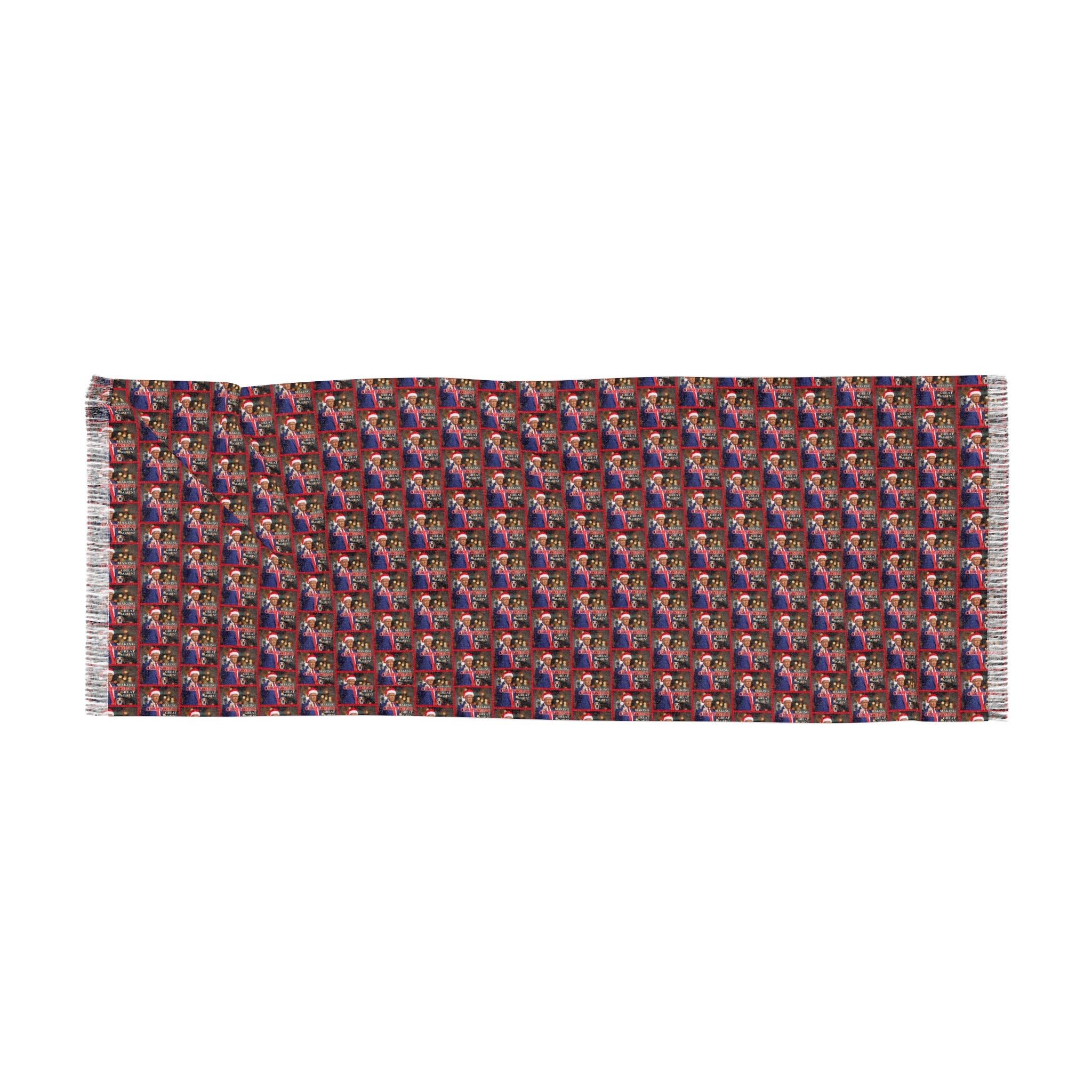 Photo depicting the ​Making Christmas Great Again Light Scarf from EpiAl's Shop.